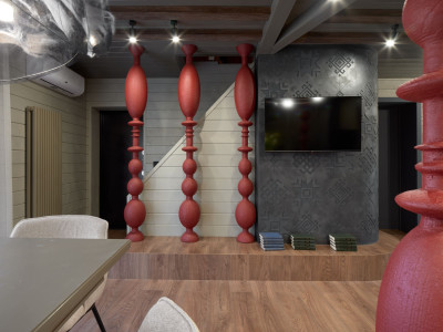 ЛДСП Lamarty в проекте «Дачный ответ» на НТВ. Шале в древнерусском стиле.